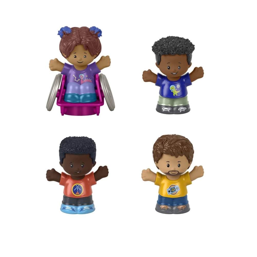 Fisher-Price Little People Figure Sets Friends w/ Space Dinosaur Shirts & Gamers